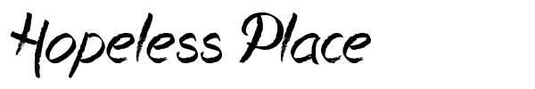 Hopeless Place font preview
